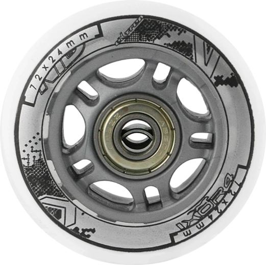 Set of White PU Wheels 72 × 24 mm with ABEC 7 Bearings NILS EXTREME
