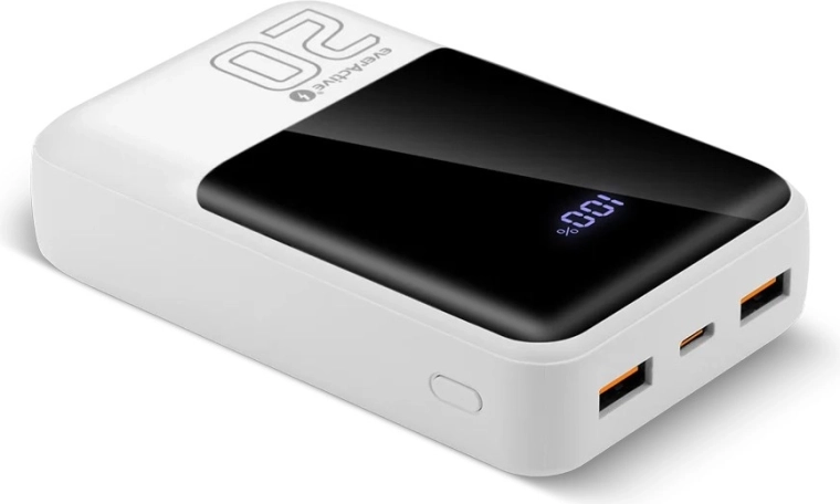 Пауърбанк 20 000 mAh с бързо зареждане 22,5 W, 2× USB-A и USB-C с LCD дисплей