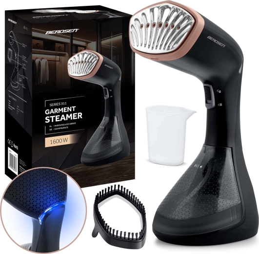 Ръчен парен уред за дрехи (стеамер) BERDSEN 1600 W с резервоар 230 ml