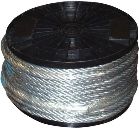 Steel cable 5 mm galvanized, spool 75 m