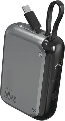 Пауърбанк Pocket 30 W 10 000 mAh с вграден USB‑C кабел 15 см
