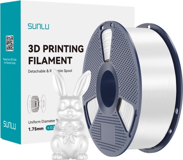 Sunlu PLA+ Silk филамент бял