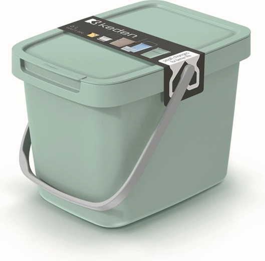 Waste Bin with Lid 6 L Light Green