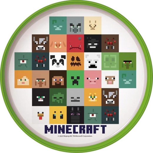 Plastic Non-Slip Plate MINECRAFT 22 cm