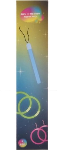 Glow sticks made of UH plastic, assorted colors, 5 pcs