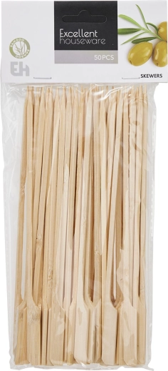 Bamboo grilling skewers with handle 20 cm (50 pcs)