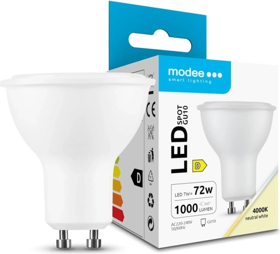LED spotlight bulb 7 W GU10 neutral white 1000 lm