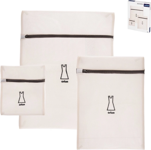 Set of 3 mesh laundry bags for washing delicate items