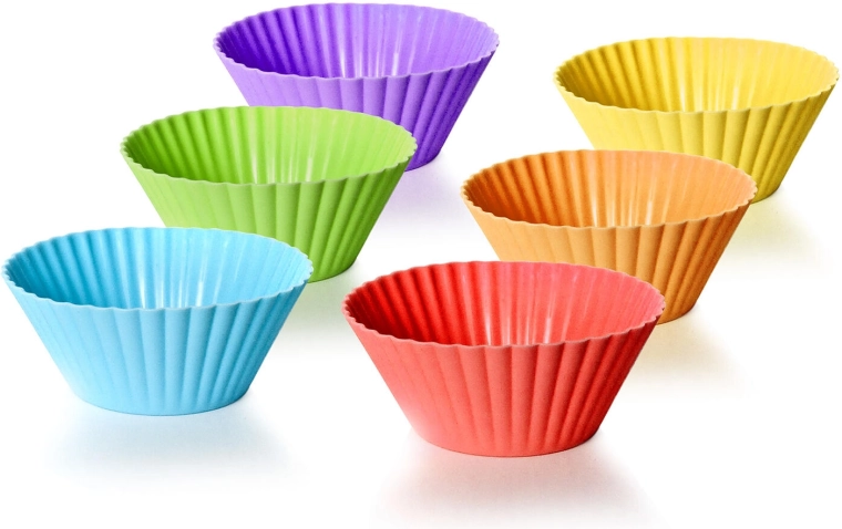 CULINARIA Silicone Baking Cups 7.5 × 3 cm, assorted colors (6 pcs)