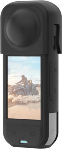 Silicone Protective Case with Lens Cap for INSTA360 X5 by Puluz (Black)