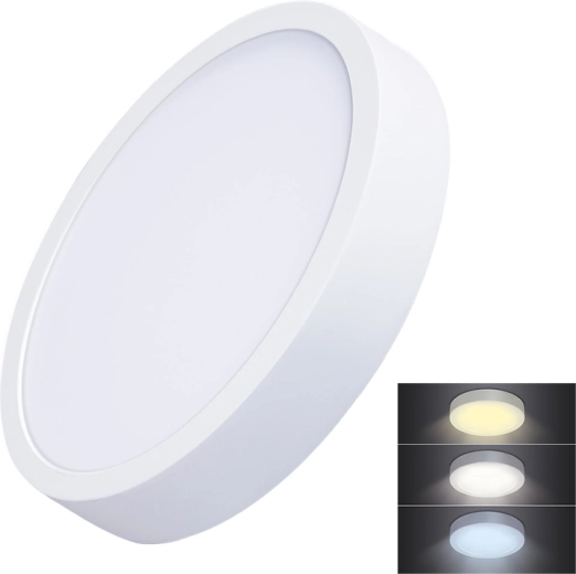 Solight LED mini panel CCT surface-mounted round 24 W