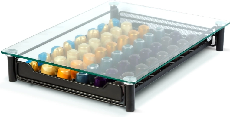 Neat storage for up to 60 capsules