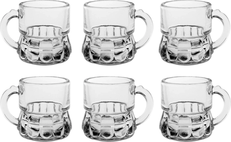 Glass Shot Glass with Handle 25 ml SEVILLA, set of 6