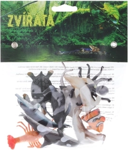 Морски животни – комплект от 10 пластмасови фигурки в пликче