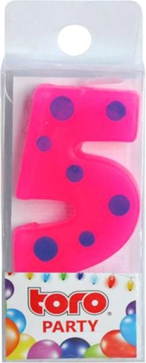 Cake candle number 5 TORO, stick-in 4.5 cm