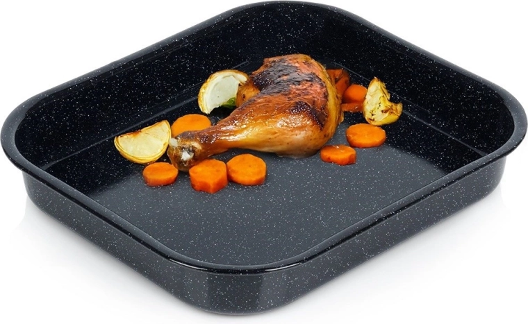 Enamelled rectangular roasting pan 29.5 × 25.5 × 4.5 cm, 2.5 l