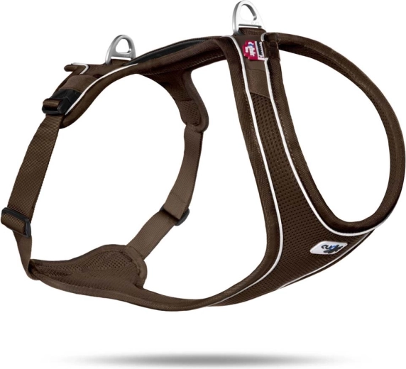 Curli Belka Comfort Dog Harness, Brown, Size XS