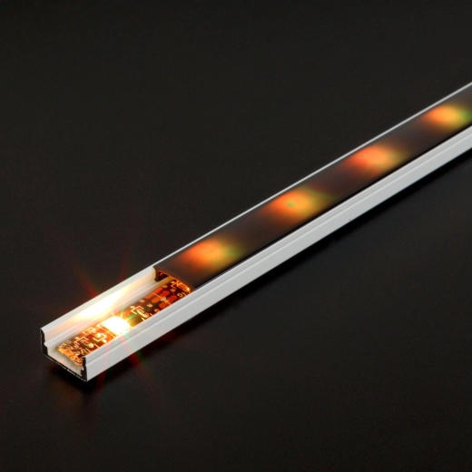Бяла алуминиева U-лайсна за LED лента 1000 × 17 × 8 mm