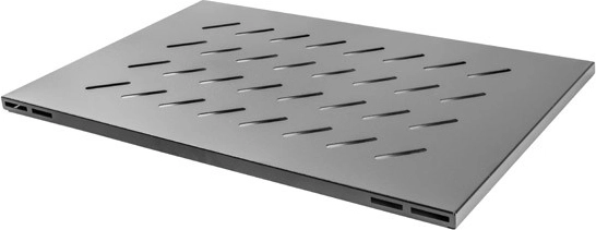 Рафт 1U за 19" шкафове 1000 mm, 465 × 715 mm, черен
