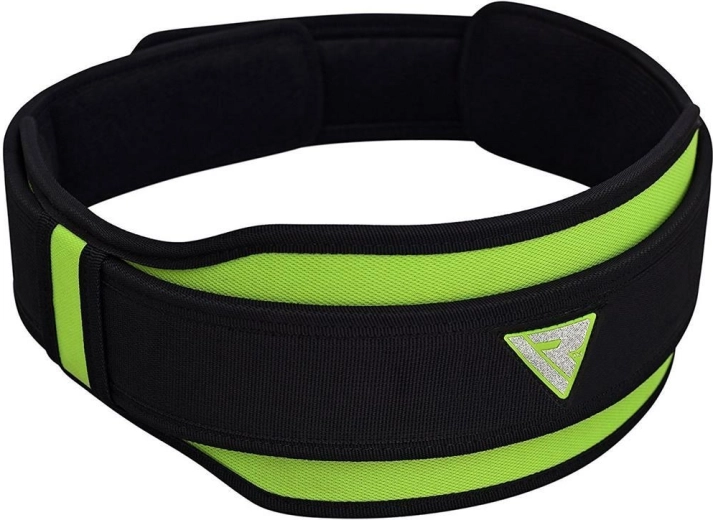 Неопренов щангистки колан RDX Double Belt зелен, размер L