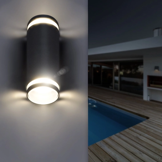 Up and down light for an impressive wall lighting effect