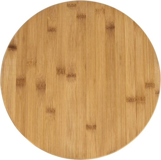 Rotating round bamboo serving platter 32 cm