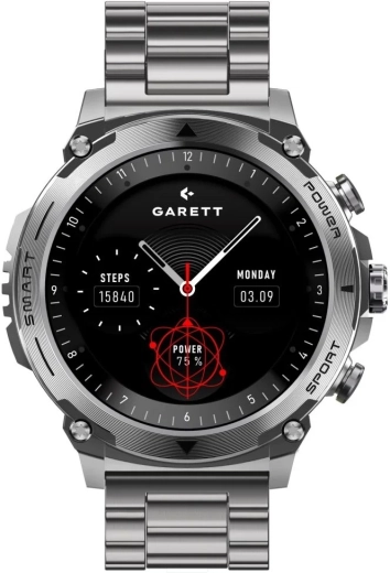 Смарт часовник Garett Atom – сребриста стомана