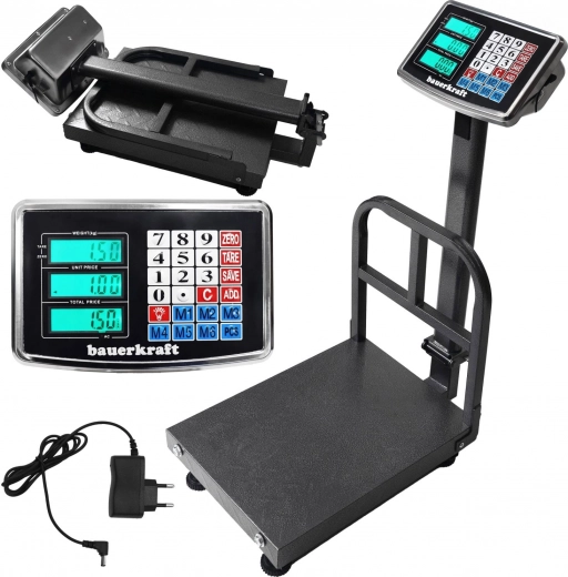 Electronic platform scale 200 kg with LCD for warehouse and shop