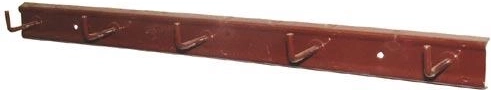 Wooden key holder with 5 and 6 hooks, lacquered, set of 2