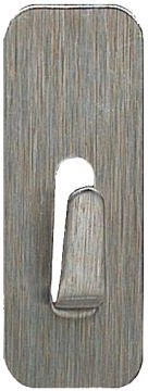 Self-adhesive stainless steel hooks, rectangular 1.8 × 4.5 cm, set of 4