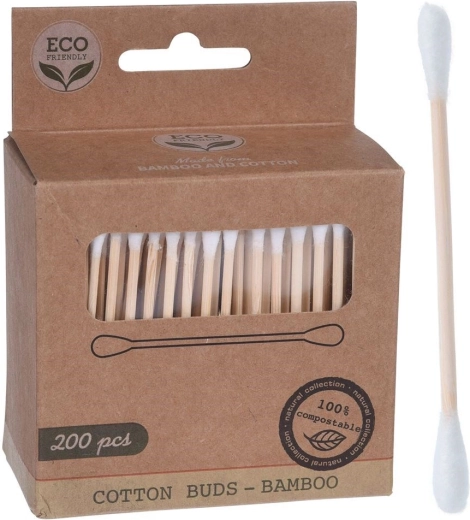 Biodegradable Bamboo Cosmetic Swabs 200 pcs