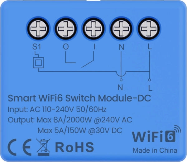 Avatto Smart Wi‑Fi 6 Switch Module WSM20DC