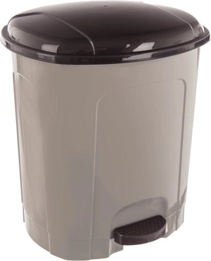 Plastic UH pedal trash bin 11.5 l, coffee brown