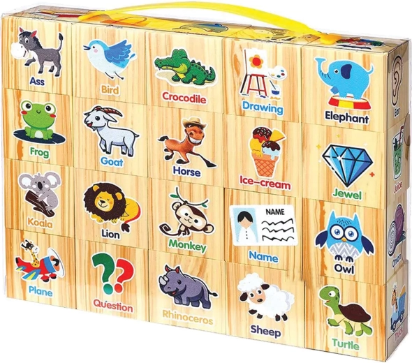 Foam educational blocks for kids – English and numbers, 20 pcs