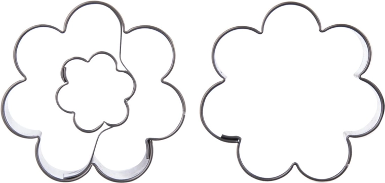 Stainless steel flower cutters – set of 2 pcs