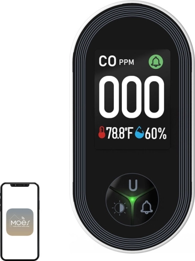 Carbon monoxide (CO) detector Moes with color LCD display