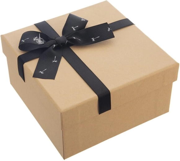 Brown gift paper box 15.5 × 15.5 × 8 cm