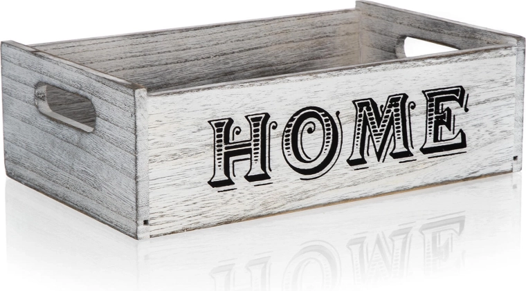 Wooden decorative box HOME 29 × 18 × 9 cm