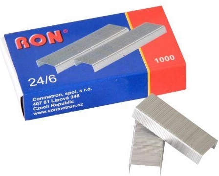 Office staples 24/6, galvanized wire (1000 pcs)