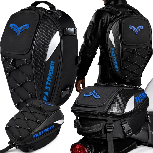 2-in-1: backpack and rear seat bag