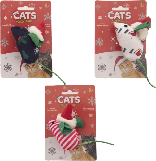 Коледна играчка за котки мишка (3 варианта)