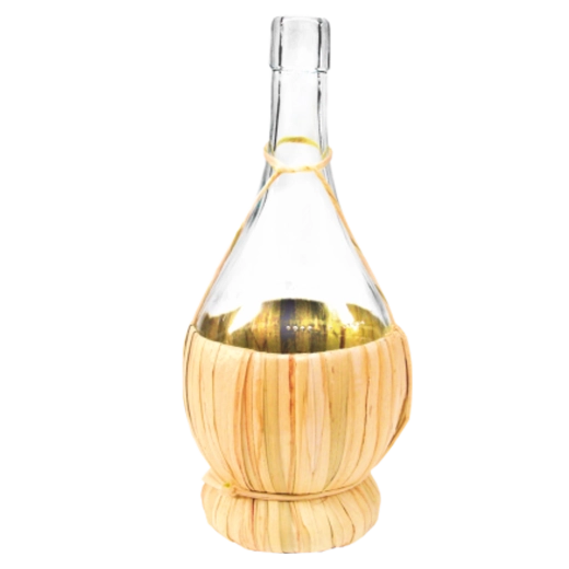 Glass demijohn Fiasco 2 l in a straw basket Chomik