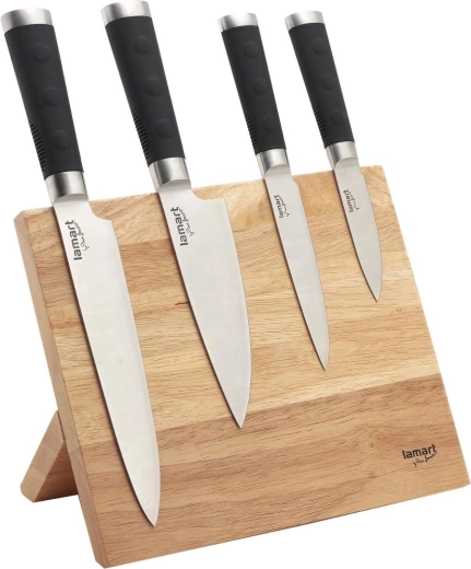 Lamart Blade set of 4 knives with magnetic stand
