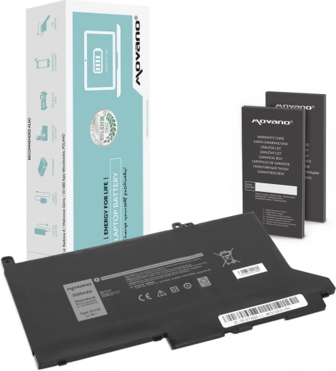 Movano DJ1J0 Battery for Dell Latitude 7280, 7290, 7380, 7390, 7480 and 7490