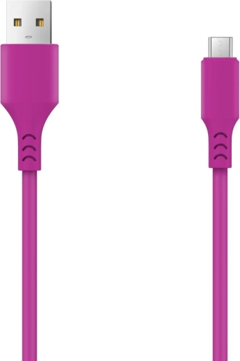 Setty USB–microUSB cable 1 m, 2 A, purple