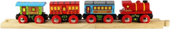 Bigjigs Rail пътнически влак с 2 релси