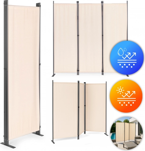Folding three-panel garden screen MultiGarden 167 × 164 cm beige