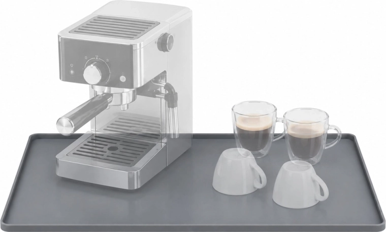 Space for the coffee machine and accessories