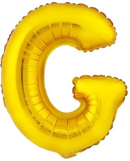 Foil balloon letter G 30 cm gold