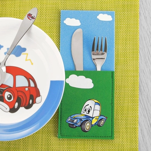 Cheerful little car motif for children